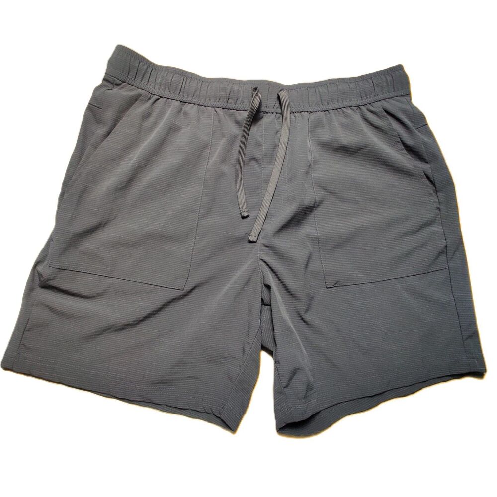 Avalanche Outdoor Shorts Men’s Large Gray Stretch Hiking Athletic Zip Pocket